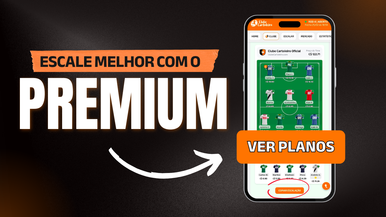 Seja membro do Clube Cartoleiro